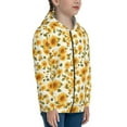 thumbnail image 5 of Picia Classical Cute Sunflower for Boys Fashion Full-zip Hoodies & Sweatshirts with Kangaroo Pocket,Zip-up Hooded Sweatshirt for Kid, Moisture Wicking & Breathable-Medium, 5 of 6