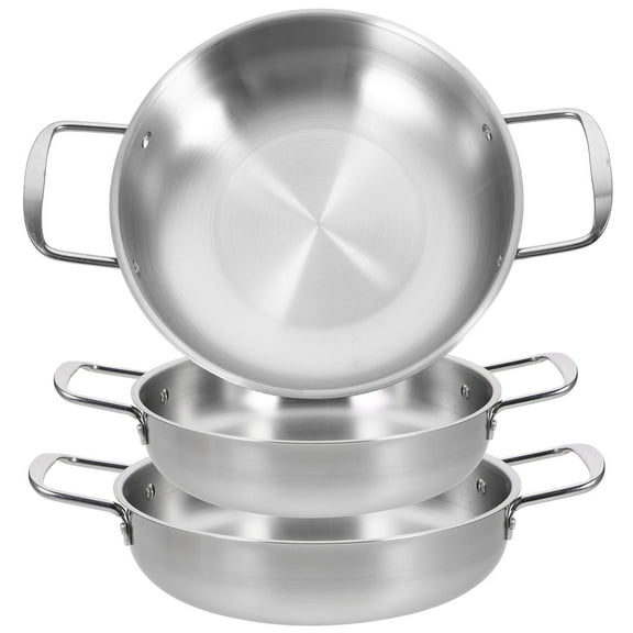 UPOUART Korean Stainless Steel Pot Silver 3Pcs People Who Love to Cook