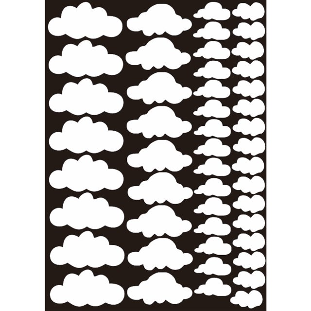 Decorative Clouds Peel And Stick Wall Decals, Removable And Re-positionable Waterproof Wall Stickers For Kids, Enhancing Any Smooth Surface With An Affordable Premium Design