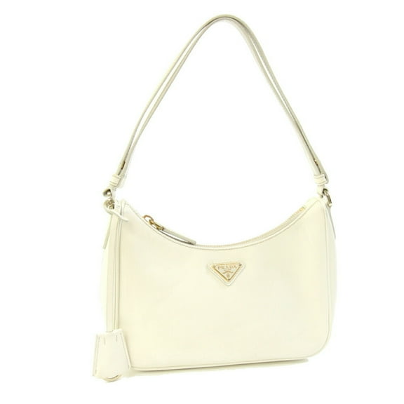 Pre-Owned Prada Bag 1BC204 Ivory Leather Women's PRADA (Good)