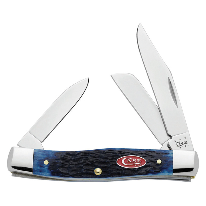 Case Medium Navy Blue Bone Stockman Pocket Knife