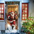 thumbnail image 4 of Christmas Door Curtain Decoration, Waterproof Polyester Door Cover with HD Festive Print, Full-Door Holiday Photo Backdrop, Tool-Free Hanging for Home Storefront Window Hallway, 4 of 6