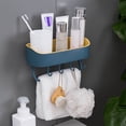 thumbnail image 5 of BSJJY Bathroom Shelves Plastic Floating Shelves Wall Mounted Storage Shelves for Kitchen, Bathroom Self Adhesive Wall Mounted, 1pc, 5 of 7