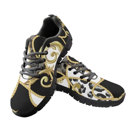 

Luxury Brand Women Sneakers Fashion Baroque Leopard Design Flat Shoes for Ladies Outdoor Lace-up Mesh Shoes Zapatos