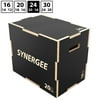 Synergee 3 in 1 Non-Slip Wood Plyometric Box for Jump Training and Conditioning 24/20/16