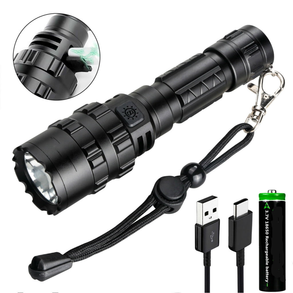 9000LM Spotlight Handheld T6 LED Flashlight 18650 Rechargeable Lamp Torch Hot 