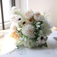 thumbnail image 3 of fuxzkrlz Artificial Flowers Bunch Realistic Faux Silk Flowers Long-Lasting Hydrangea Rose Fake Flowers for Vase Flower Arrangement Home Decor Wedding, 3 of 7