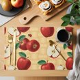 thumbnail image 2 of Farmhouse Apples Placemats Set of 6, Country Tropical Fruits Watercolor Washable Wipeable Table Mats for Dining Tables, Indoor Outdoor Kitchen Place Mats for Holiday Party Table Decor, 2 of 9