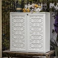 thumbnail image 5 of Indoor Outdoor Storage Cabinet Waterproof with Shelf, Off White Plastic Outdoor Cabinets for Patio/Garden/Backyard, Size 34.3''L*15''W*36.2''H, 5 of 9