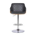 thumbnail image 2 of Benjara Faux Leather Swivel Adjustable Barstool with Metal Base, Gray, 2 of 6