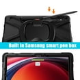 thumbnail image 6 of For Samsung Galaxy Tab S10 Lite/S10 FE/S9 FE 10.9 inch Case, 360 Rotatable Handle Stand, Shoulder Strap, Drop-Proof Design, Black, 6 of 7