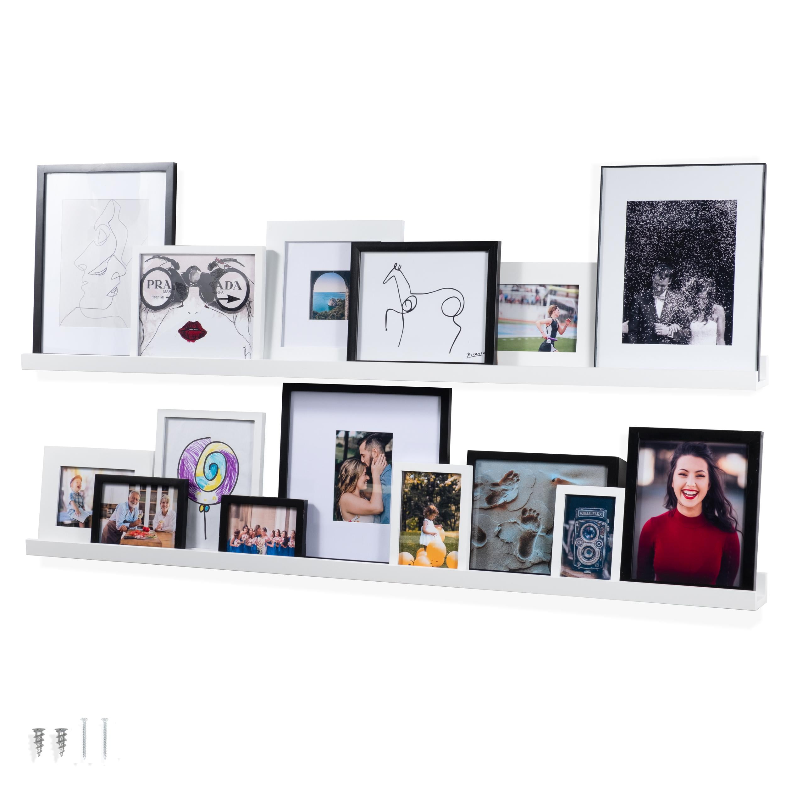 46'' Floating Shelves Wall Mounted Display Ledge Shelf For Picture Books Records 