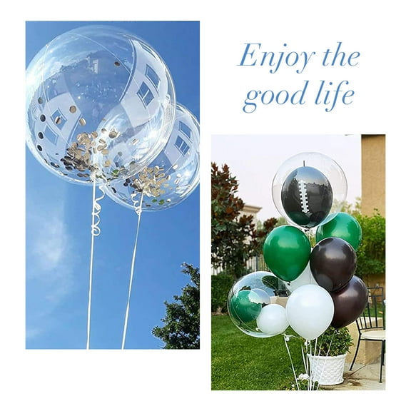 30Pcs Bobo Balloons 24inch Large Clear Balloon for Wedding Birthday Party Decoration (Noincluding Stuffing)