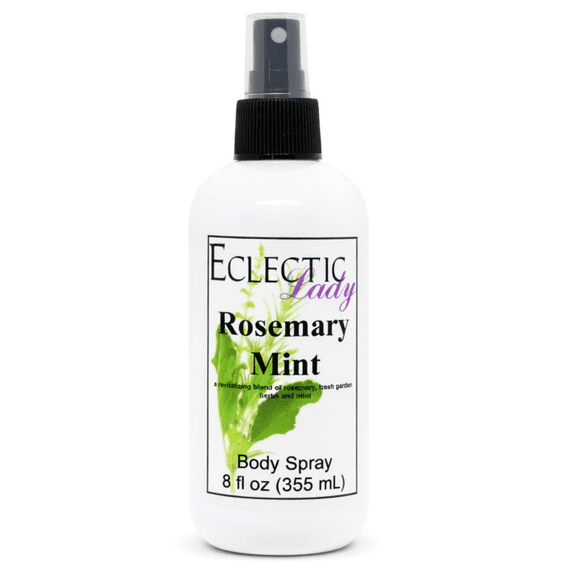 Rosemary Mint Body Spray, Eclectic Lady, Hydrating Mist, Unisex, 8 oz