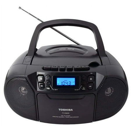 Toshiba - CD-RW/CD-R/CD-DA Boombox with AM/FM Radio - Black