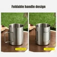 thumbnail image 5 of Camping Mugs,Backpacking Cups,304 Stainless Steel,Foldable Handle,Portable Coffee & Tea Cups,Can be Nested for Outdoor Traveling Fishing Hunting Hiking with Storage Bag, 5 of 7