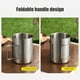 thumbnail image 5 of pstuiky Tazas plegables de acero inoxidable 304 para acampar al aire libre con asa evitan quemaduras para té bebidas de verano y cerveza., 5 of 7