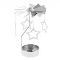 thumbnail image 2 of jifeng Christmas Decor Rotating Candle Tea Light Holder Candlestick Star, 2 of 6