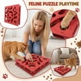 thumbnail image 3 of Interactive Cats Puzzle Toy Self Indulgence Hide Food Entertain Device for Mental Growth and Healthy Chewing, Red, 3 of 6