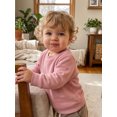 thumbnail image 4 of RUINIXCW Baby Boy Girl Pullover Sweatshirt Solid Color Crew Neck Fall Thickened Tops, 4 of 8