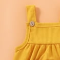 thumbnail image 6 of NOLDARES Newborn Baby Girl Romper Knitted Ruffle Sleeve Bodysuit Jumpsuit Toddler Cute Summer Clothes(Orange,3-6 Months), 6 of 6