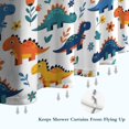 thumbnail image 6 of Colorful Dinosaur and Floral Pattern Shower Curtain 72"x84" ,Bathroom Decorative Shower Curtains Set with 12 Hooks,Modern Waterproof Washable Shower Curtain, 6 of 6
