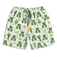 thumbnail image 2 of Honeii's Funny Toad Print Men's Casual Shorts with Drawstring，Swim Trunks Quick Dry Beach Shorts, 2 of 5