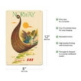 thumbnail image 2 of Norway - Fly There Via SAS Scandinavian Airlines System - Vintage Airline Travel Poster by Knut Yran c.1957 - 8 x 12 inch Vintage Metal Tin Sign, 2 of 4