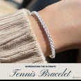thumbnail image 3 of KISPER Tennis Bracelets for Women - 24k Gold Plated Silver Tennis Bracelet with 4mm Cubic Zirconia, Durable & Dainty Design, Elegant Gold Tennis Bracelets for Women, 6.5 inches, 3 of 7