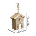 thumbnail image 3 of Christmas Wood House Tree Hanging Ornament – Wooden House Decorative Hanging Ornament, Perfect for Christmas Tree, Wreaths, and Holiday Decorations, 3 of 5