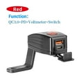 thumbnail image 3 of QC3.0 Fast Charge Type C Motorcycle Usb Charger Port 12V Voltmeter w/ Switch, 3 of 4