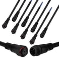 thumbnail image 1 of Uxcell 5-Set Conector Eléctrico Impermeable, Cable de 3 Pines de 7.9 In/20 cm con Conectores Macho y Hembra IP67 para Luces de Tira LED [Negro], 1 of 7
