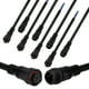 thumbnail image 1 of Uxcell 5-Set Conector Eléctrico Impermeable, Cable de 3 Pines de 7.9 In/20 cm con Conectores Macho y Hembra IP67 para Luces de Tira LED [Negro], 1 of 7