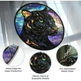 thumbnail image 3 of Boho Cosmic Panther Head Stained Glass Window Hanging,Hummingbird Sun Catchers Indoor Window Decor, Stained Glass Suncatcher Gifts for Women, Christmas, 3 of 6