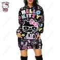thumbnail image 4 of Hello Kitty Sweat à Capuche Imprimé, Vêtements pour Femmes, Blouses en Polyester, Manches Longues, Poches, Pull Décontracté, 4 of 7