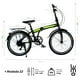 thumbnail image 2 of Bicicleta Plegable LUMO Montaña R22 Urbana 7 Velocidades Liviana negro, 2 of 9
