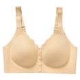 thumbnail image 2 of Fatuov Womens Front Closure Bra Light Support Comfortable Wireless Bra for Lounge Push Up Full Coverage Breathable Bra, All-Day Wear, Underwear 36A, 2 of 5