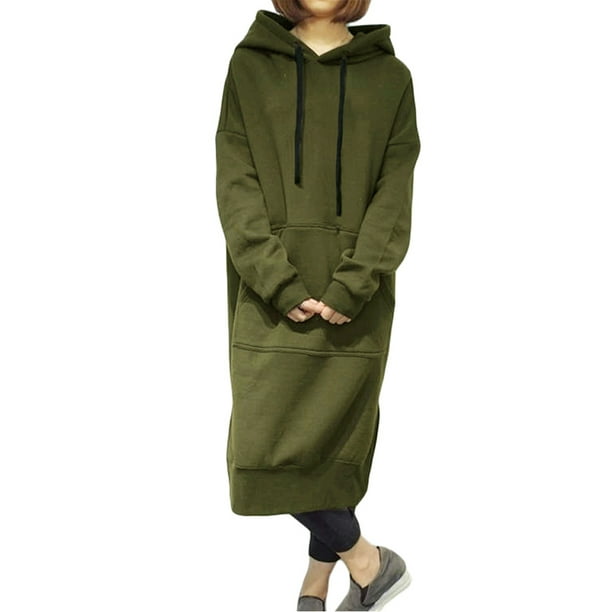 Las nuevas mujeres sueltan el vestido largo con capucha de la