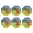 thumbnail image 2 of Gaeub horse running freely Print 6 Pcs Leather Coasters for Drinks ,Drink Coasters Sets,Drink Table Cup Coasters for Living Room Kitchen Coffee Decor,Octagon, 2 of 7