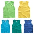 thumbnail image 2 of YTDSCS Kids Baby Boys Girls Summer Crewneck Tank Cotton Sleeveless Undershirts 2-7 Years Unisex Soft Solid Colors Vest, 2 of 7