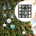 thumbnail image 1 of Puntoco 52 adornos colgantes de Navidad Adornos para árbol de Navidad Colgante Bola de plástico Estrella de cinco puntas Juego pintado Bola Decoración de bolas navideñas, 1 of 6