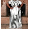 thumbnail image 3 of Womens Plus Size 2 Piece Dress Outfits Short Sleeve Bandage Wrap Empire Crop Tops and Skirt Sets, 3 of 4