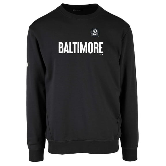 Men's Levelwear Black Baltimore Orioles City Connect Zane Core Logo Pullover Sweatshirt