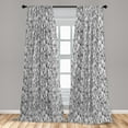 thumbnail image 5 of Ambesonne Abstract Curtains, Scandinavian Greyscale, Pair of 28"x84", Black Grey White, 5 of 5
