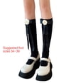 thumbnail image 3 of Milue Womens Ribbed Long Socks Knee High Socks Solid Color Calf Socks with Bowknot, 3 of 21