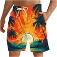 thumbnail image 1 of Mens Casual Printed Drawstring Trouser Beach Shorts Pants with Pocket, 1 of 4