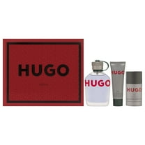 Hugo Man by Hugo Boss for Men 3 Piece Set Includes: 4.2 oz Eau de Toilette Spray   2.4 oz Deodorant Stick   1.6 oz All Over Shower gel