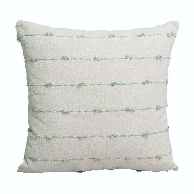 Sofas for Living Room Polyester Pillowcase with Patch 1 Soft Stripe Pillowcase Wide Edge Decorative Spring Pillow, Suitable for Sofa Cushion and Living Roomdecorative Pillows for Living Room