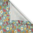 thumbnail image 3 of Bacon Curtains 2 Panels Set, Coffee Eggs Bacon Sausage Pancakes Croissant Pattern Delicious Tasty Pastry Theme, Window Drapes for Living Room Bedroom, 55W X 39L Inches, Multi-color, by Ambesonne, 3 of 3