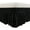 Black, variant on Wrap Around Bed Skirt Three Fabric Sides Elastic Dust Ruffled 16 Inch Tailored Drop,Easy to Install Fade Resistant-White, Queen/King